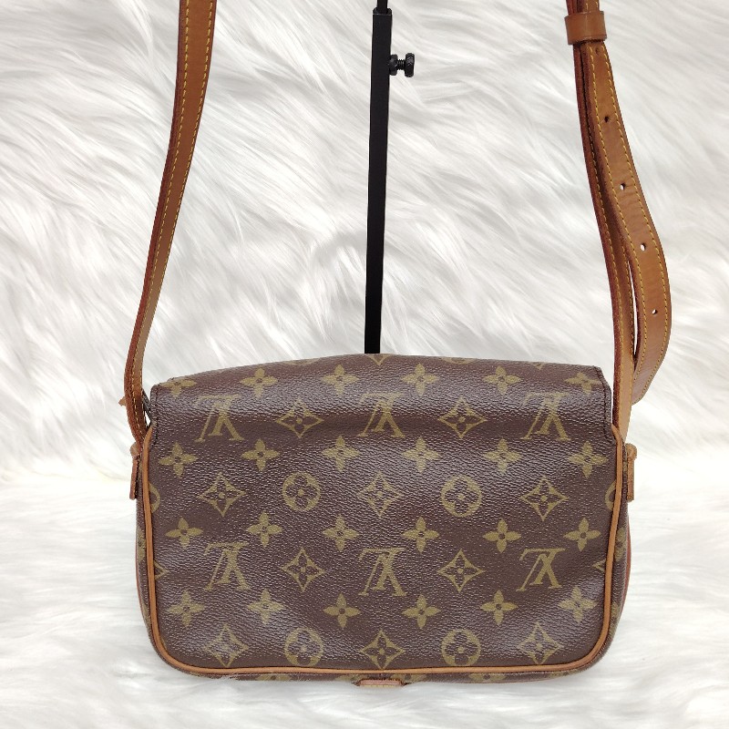 LV Cite 棕色 老花 塗層帆布拼牛皮 小號 開口笑盒子包 T形 23.5 x 17 x 4-2