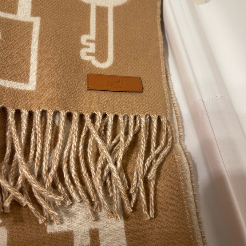 HERMES Casaque Porte-Clefs Muffler Cashmere羊絨🧣頸巾 圍巾-1