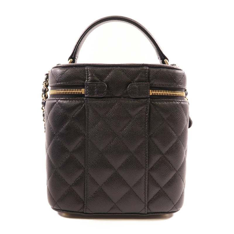 CHANEL 牛皮皮革Vanity Case金扣手挽肩背兩用袋-1