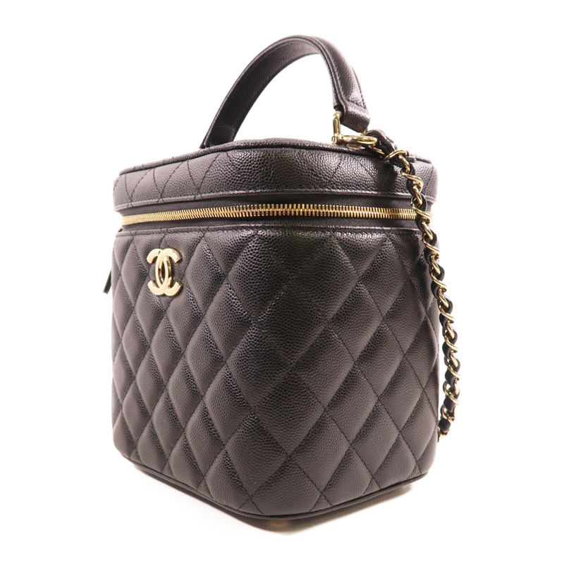 CHANEL 牛皮皮革Vanity Case金扣手挽肩背兩用袋-2