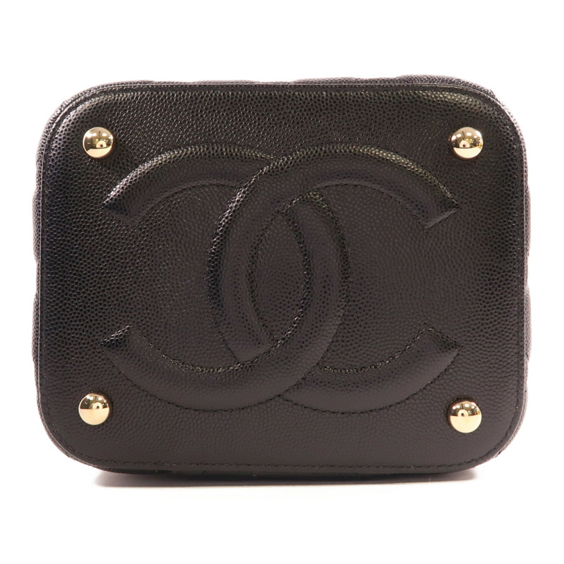 CHANEL 牛皮皮革Vanity Case金扣手挽肩背兩用袋-3
