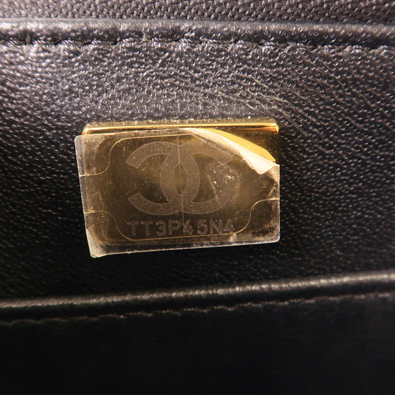 CHANEL 牛皮皮革Vanity Case金扣手挽肩背兩用袋-11