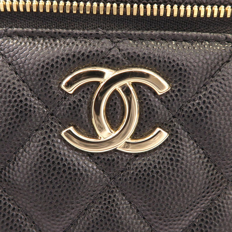 CHANEL 牛皮皮革Vanity Case金扣手挽肩背兩用袋-12