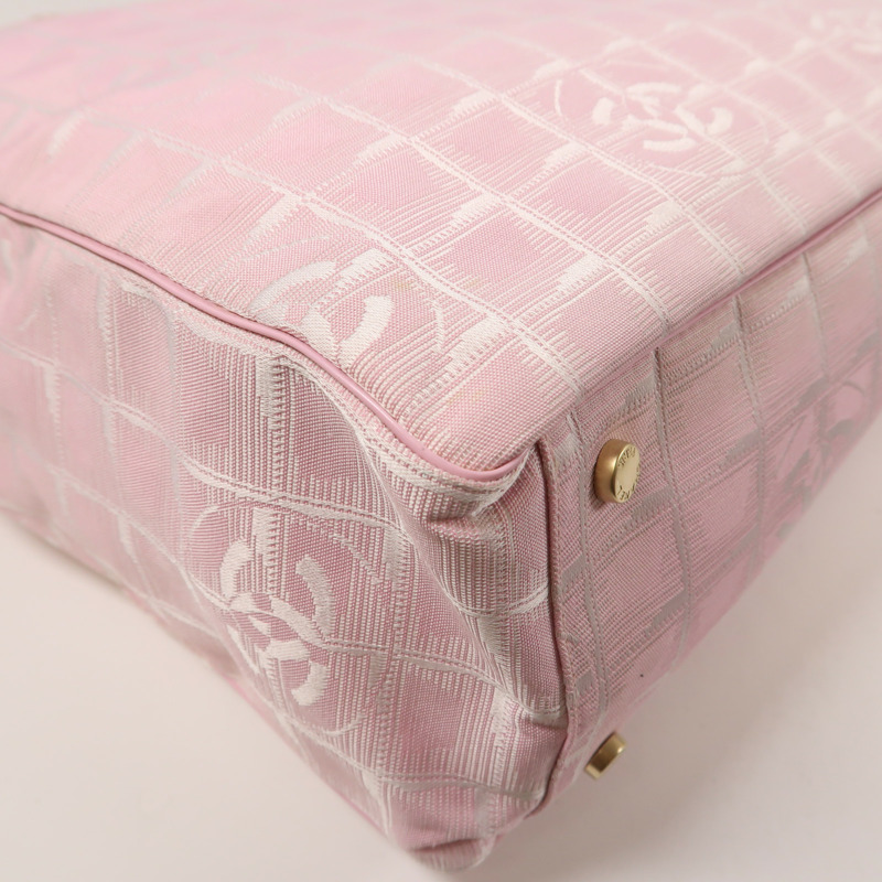 CHANEL 尼龍New Travel Line Tote金扣手挽袋/肩背袋-7