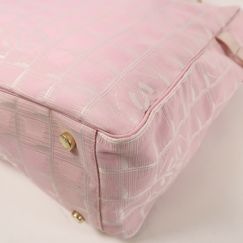 CHANEL 尼龍New Travel Line Tote金扣手挽袋/肩背袋-8