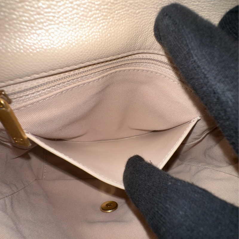 Chanel 23c香檳金手柄方胖子 鏈條斜挎包 芯片款 #近新閒置 #配件齊全 #僅試背-25