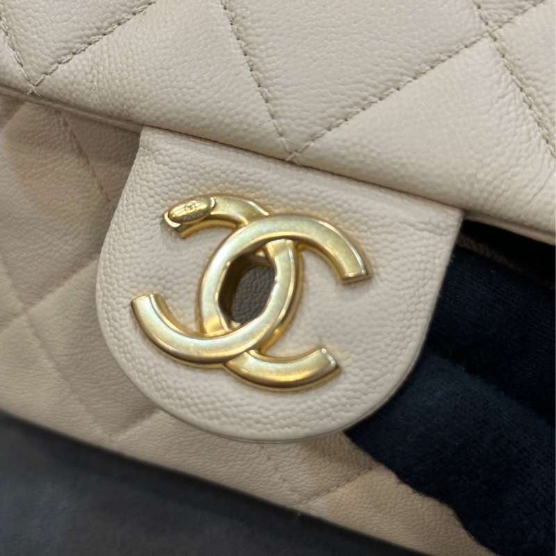 Chanel 23c香檳金手柄方胖子 鏈條斜挎包 芯片款 #近新閒置 #配件齊全 #僅試背-33