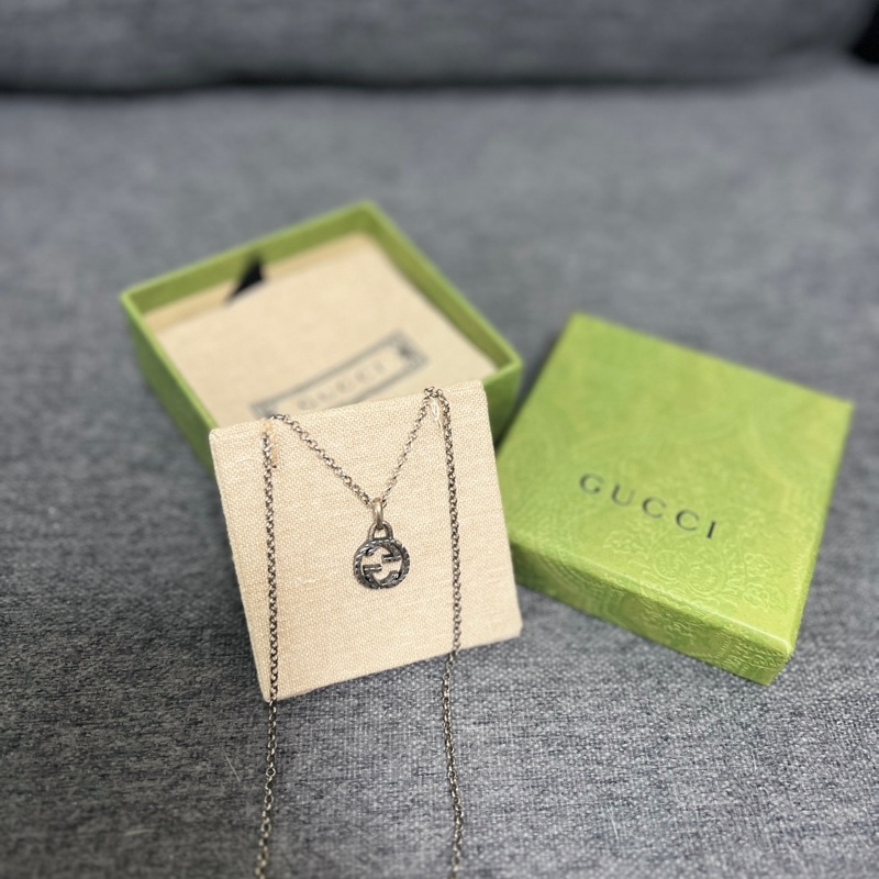 漢神巨蛋專櫃Gucci 吊墜銀色項鍊-7