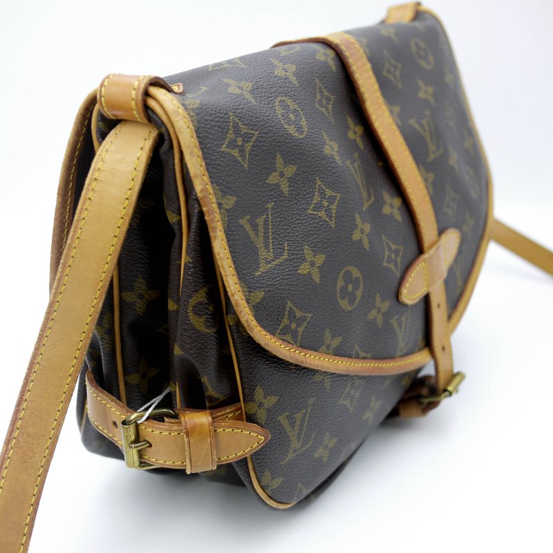 Louis Vuitton 經典SAUMUR 30,小號雙子星,路易威登,LV,斜背包,旅行包,正品,現貨,免運-6