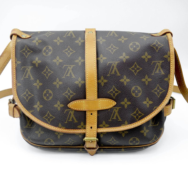 Louis Vuitton 經典SAUMUR 30,小號雙子星,路易威登,LV,斜背包,旅行包,正品,現貨,免運-7