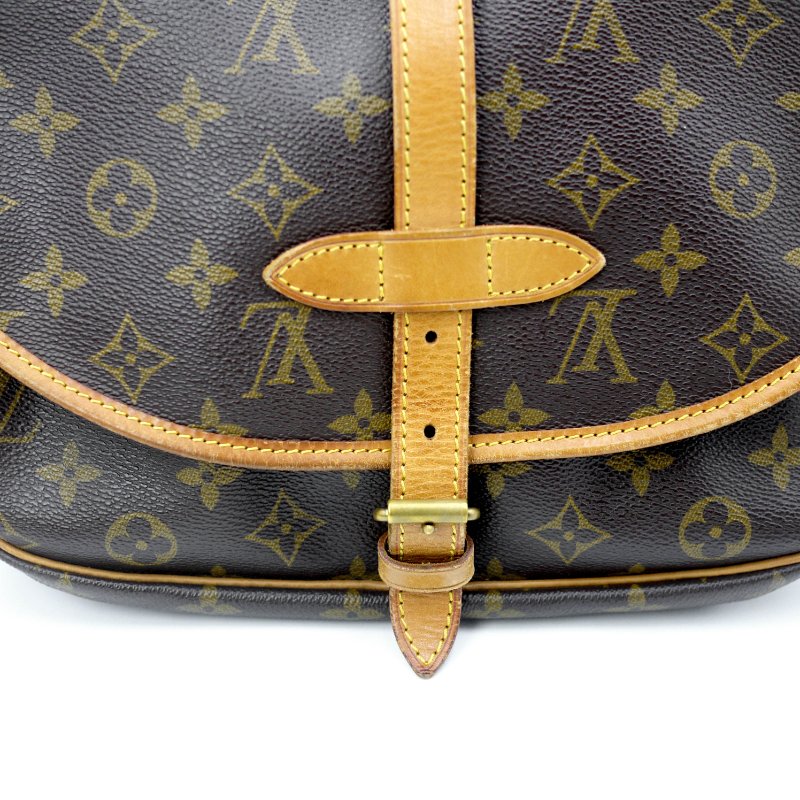 Louis Vuitton 經典SAUMUR 30,小號雙子星,路易威登,LV,斜背包,旅行包,正品,現貨,免運-10