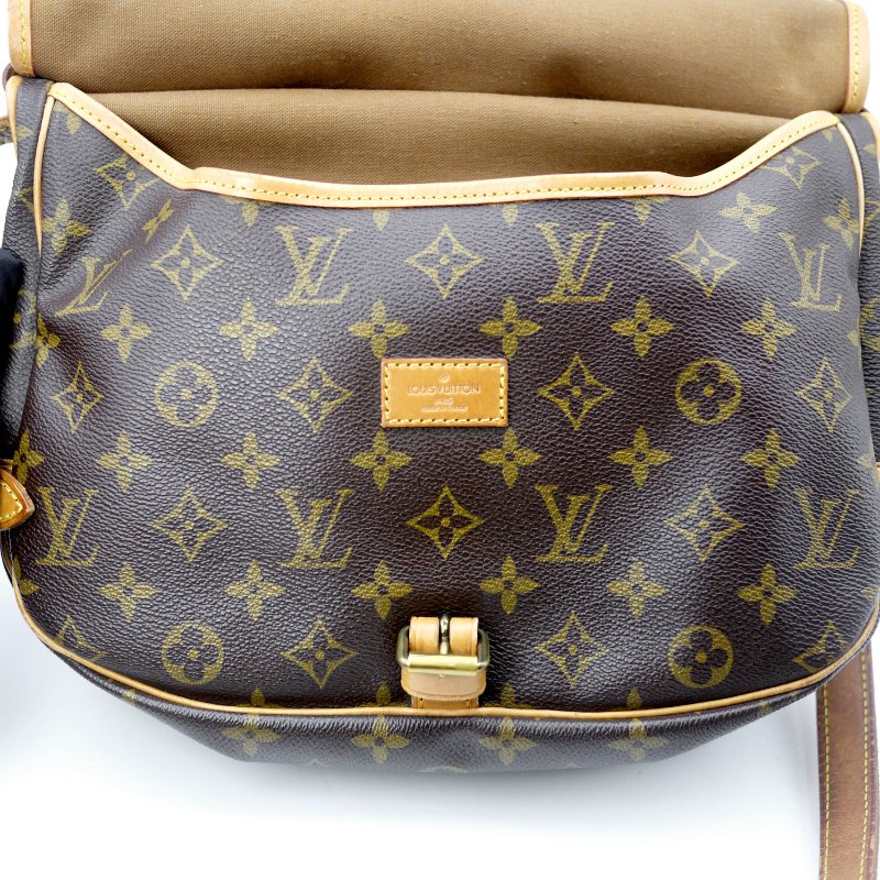 Louis Vuitton 經典SAUMUR 30,小號雙子星,路易威登,LV,斜背包,旅行包,正品,現貨,免運-12