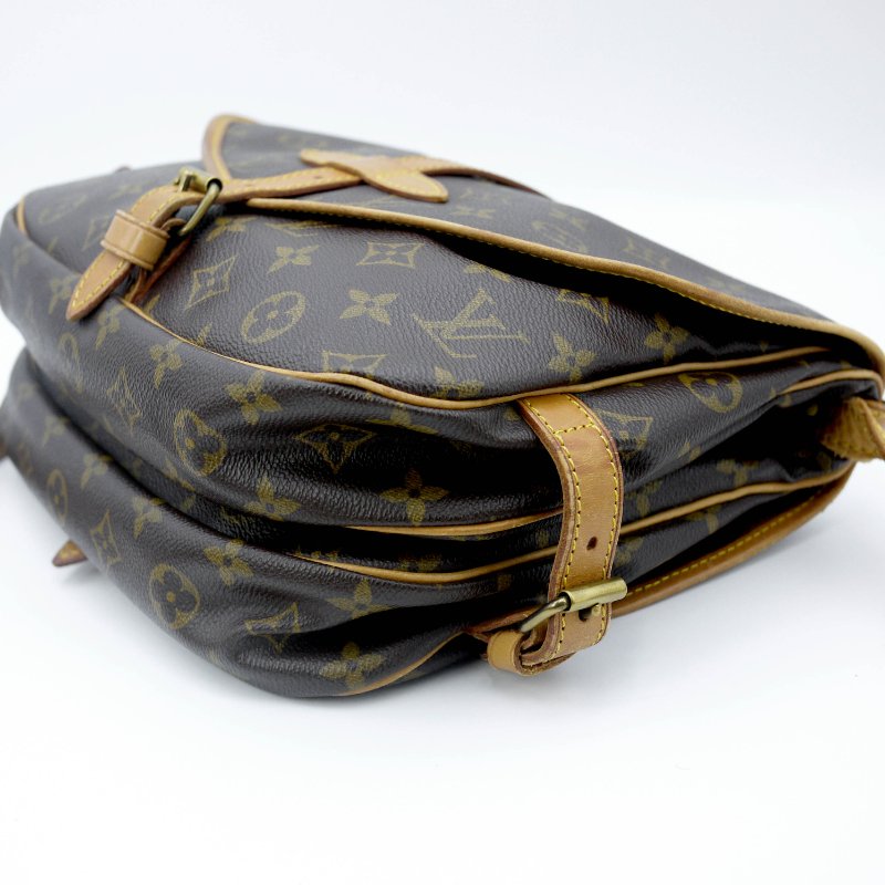Louis Vuitton 經典SAUMUR 30,小號雙子星,路易威登,LV,斜背包,旅行包,正品,現貨,免運-22