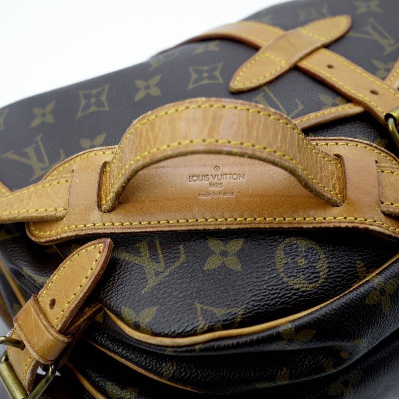 Louis Vuitton 經典SAUMUR 30,小號雙子星,路易威登,LV,斜背包,旅行包,正品,現貨,免運-32