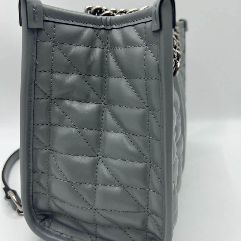 GUCCI 高級大象灰 GG Marmont 絎縫紋 小號托特包-3