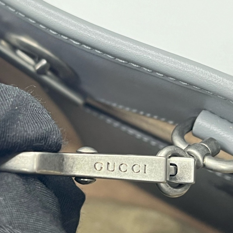 GUCCI 高級大象灰 GG Marmont 絎縫紋 小號托特包-4