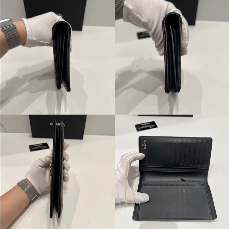 Chanel香奈兒Leboy黑金荔枝皮錢包-2