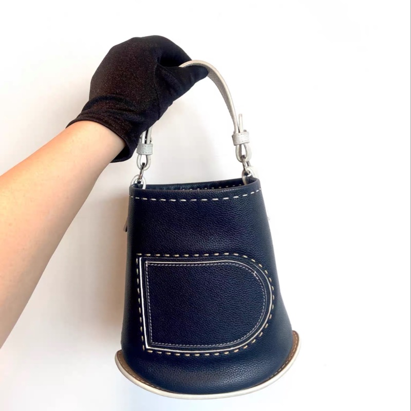 Delvaux pin mini bucket 藍色 水桶包 手提包-0