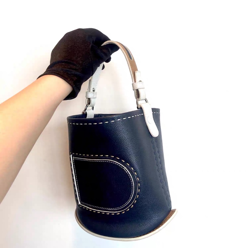 Delvaux pin mini bucket 藍色 水桶包 手提包-1