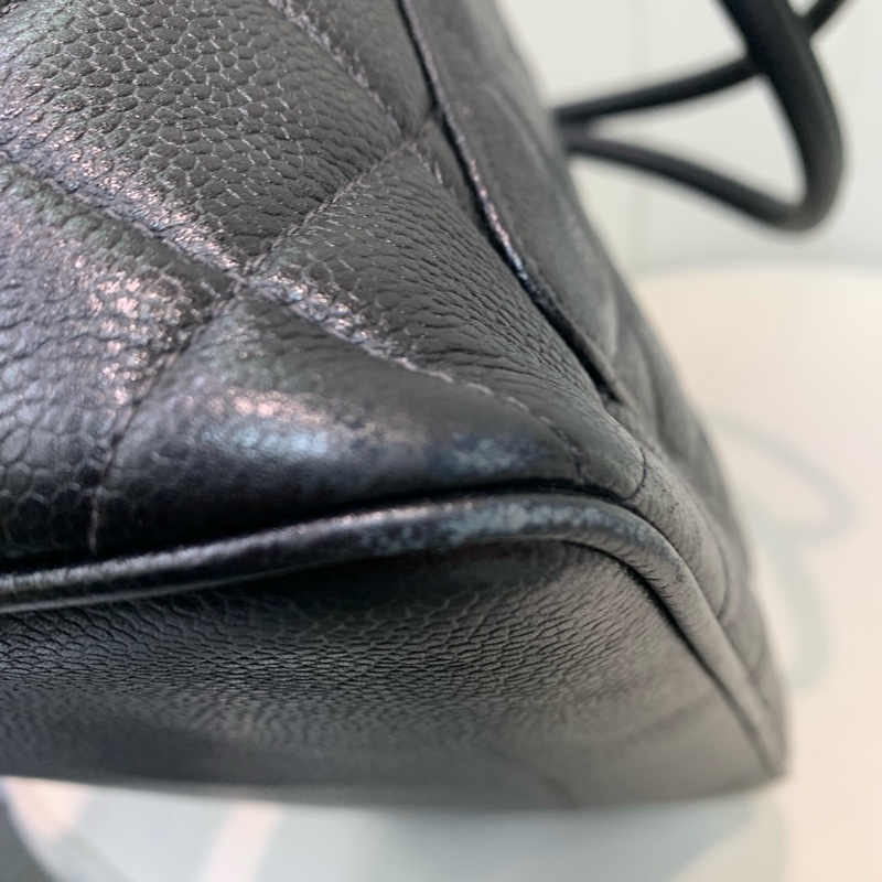 CHANEL 希爾頓魚子醬中古黑金XB221-9