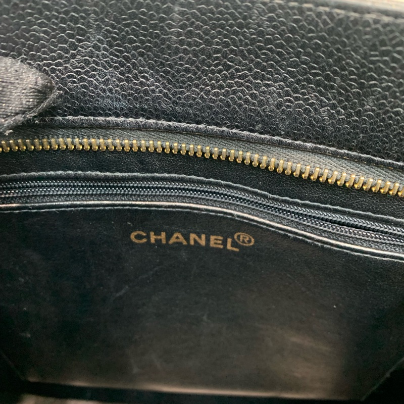 CHANEL 希爾頓魚子醬中古黑金XB221-18