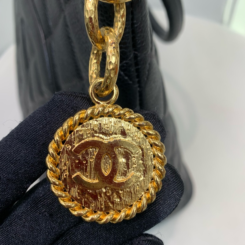 CHANEL 希爾頓魚子醬中古黑金XB221-16