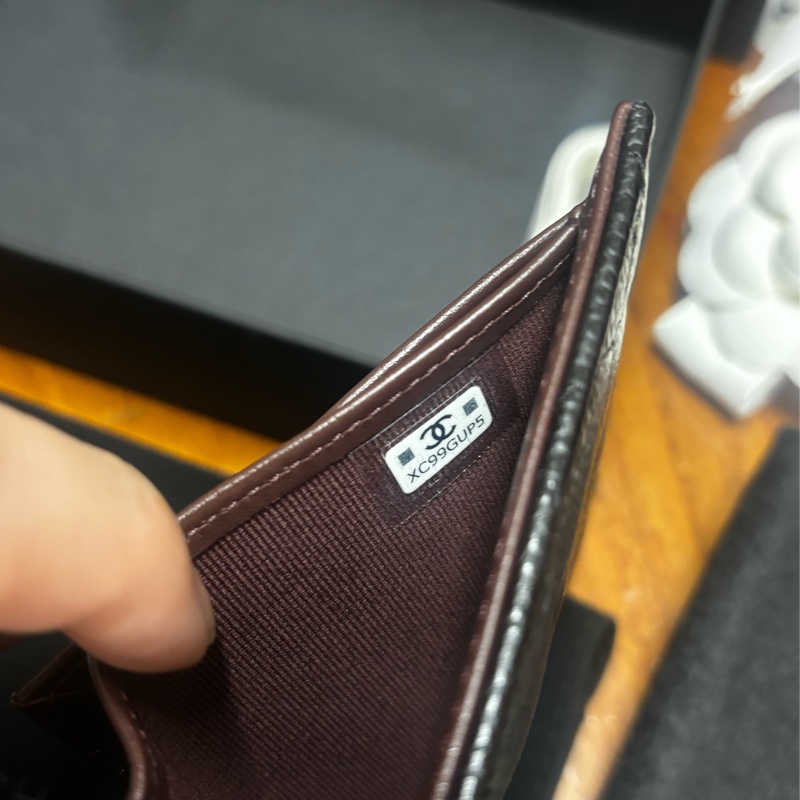 【CHANEL 經典金釦三折短夾 全配】晶片款-14