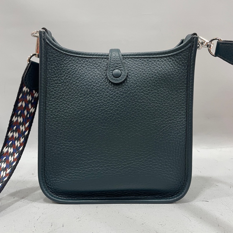 Hermes 松柏綠TC皮銀釦Mini Evelyne 16 B刻-2