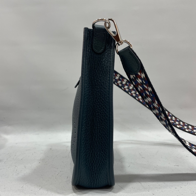 Hermes 松柏綠TC皮銀釦Mini Evelyne 16 B刻-3