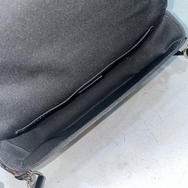 限量款✨Louis Vuitton N50036彩色棋盤格PVC拼牛皮銀釦斜背包 郵差包-18