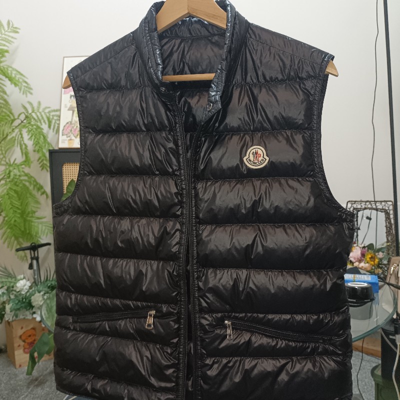 蒙可萊 MONCLER 黑色1號羽絨背心-6