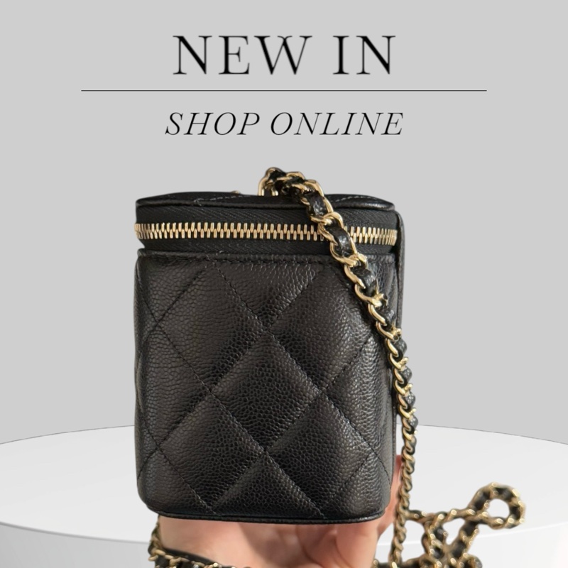Chanel Caviar Vanity 荔枝皮長盒子金扣-3