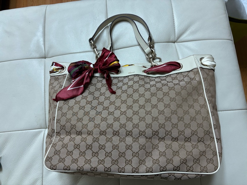 gucci 絲巾托特包-0