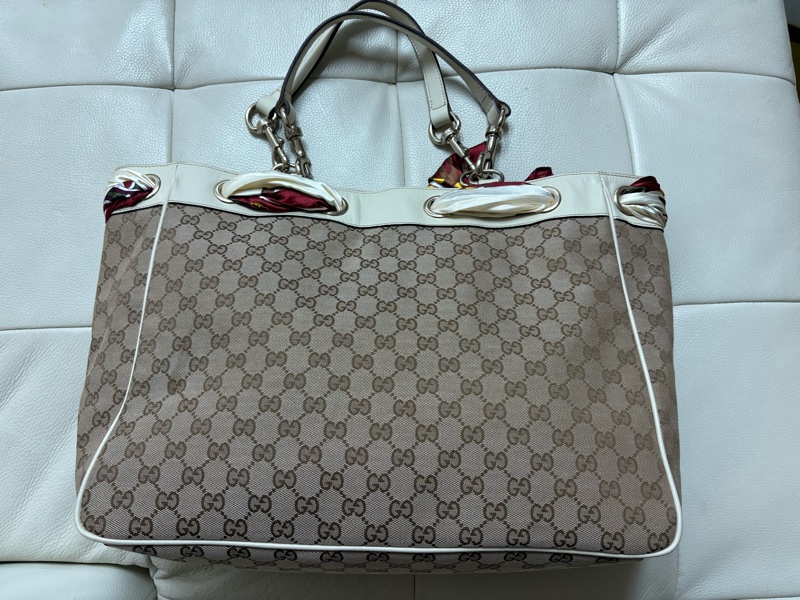 gucci 絲巾托特包-1