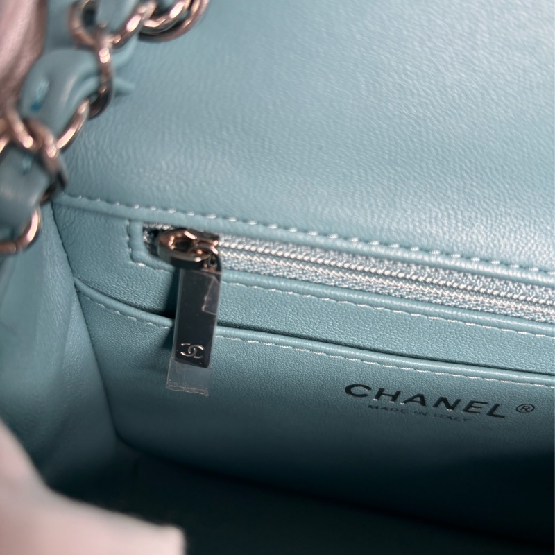 Chanel 方胖 牛仔藍銀扣-15