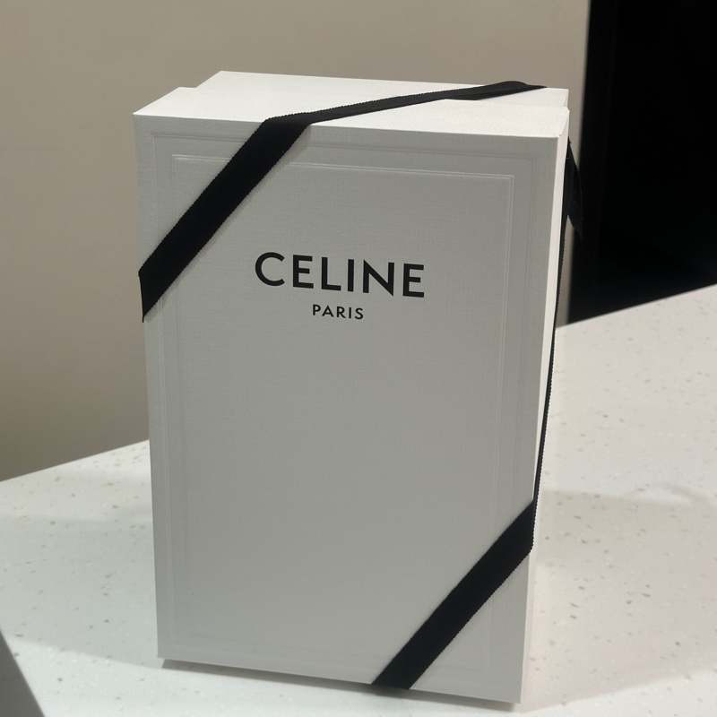 CELINE 標誌印花牛皮革TEEN索繩手提包-1