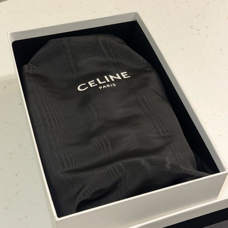 CELINE 標誌印花牛皮革TEEN索繩手提包-7