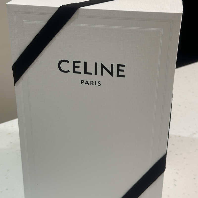 CELINE 標誌印花牛皮革TEEN索繩手提包-15