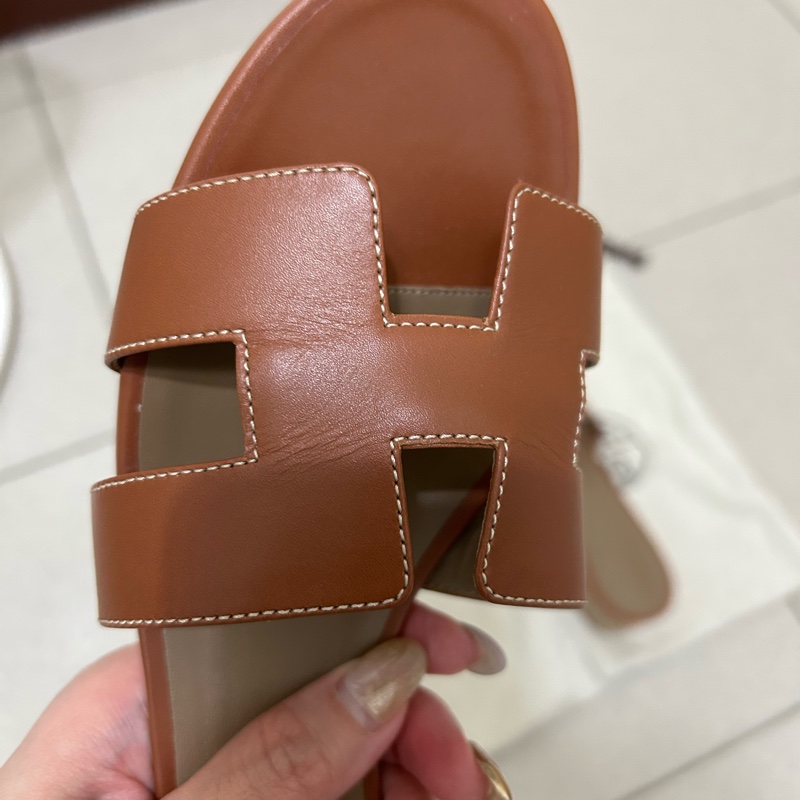 Hermes 經典H涼鞋 、經典棕色(大腳者的福利)-13
