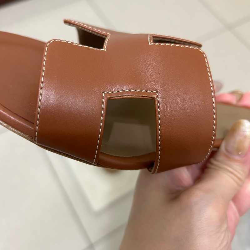 Hermes 經典H涼鞋 、經典棕色(大腳者的福利)-15
