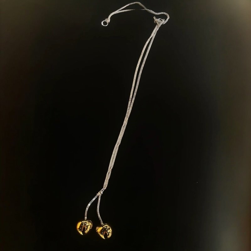 🎁折扣倒數🎁Jil Sander 金銀雙色 Cherry 櫻桃項鍊-6