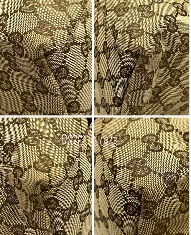 Gucci 竹節裝飾 帆布皮革托特包 編織手把 深咖啡酒紅 232947 正品 二手精品-13