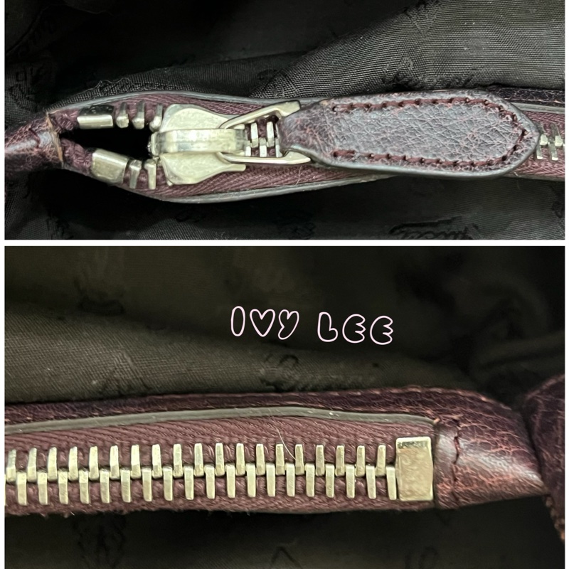 Gucci 竹節裝飾 帆布皮革托特包 編織手把 深咖啡酒紅 232947 正品 二手精品-21