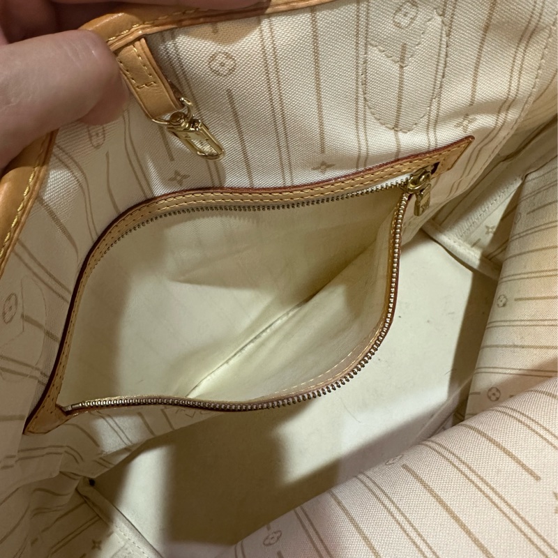 LV neverfull 白色棋盤-2