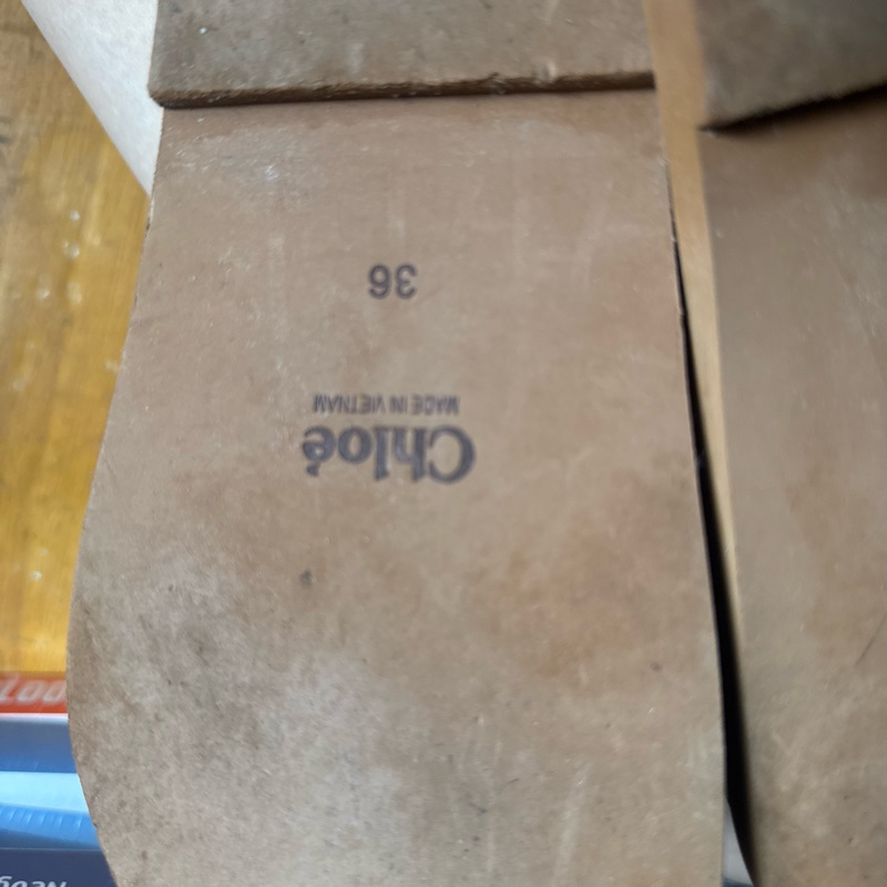 Chloe 拖鞋 36 Chloe’ 蔻依 Woody 棉質織布 平底 拖鞋 黑色-10