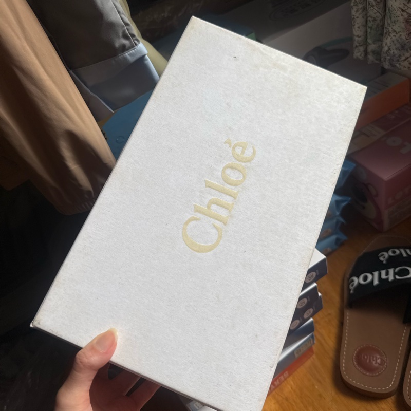 Chloe 拖鞋 36 Chloe’ 蔻依 Woody 棉質織布 平底 拖鞋 黑色-14