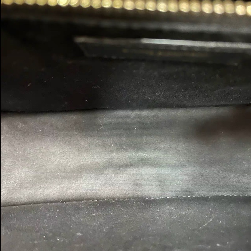 YSL新款奶茶色全皮V紋中號niki鏈條包-6