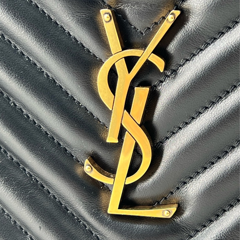 💗香緹國際精品💗聖羅蘭 YSL 黑金 流蘇 相機包 牛皮 極新美包-8
