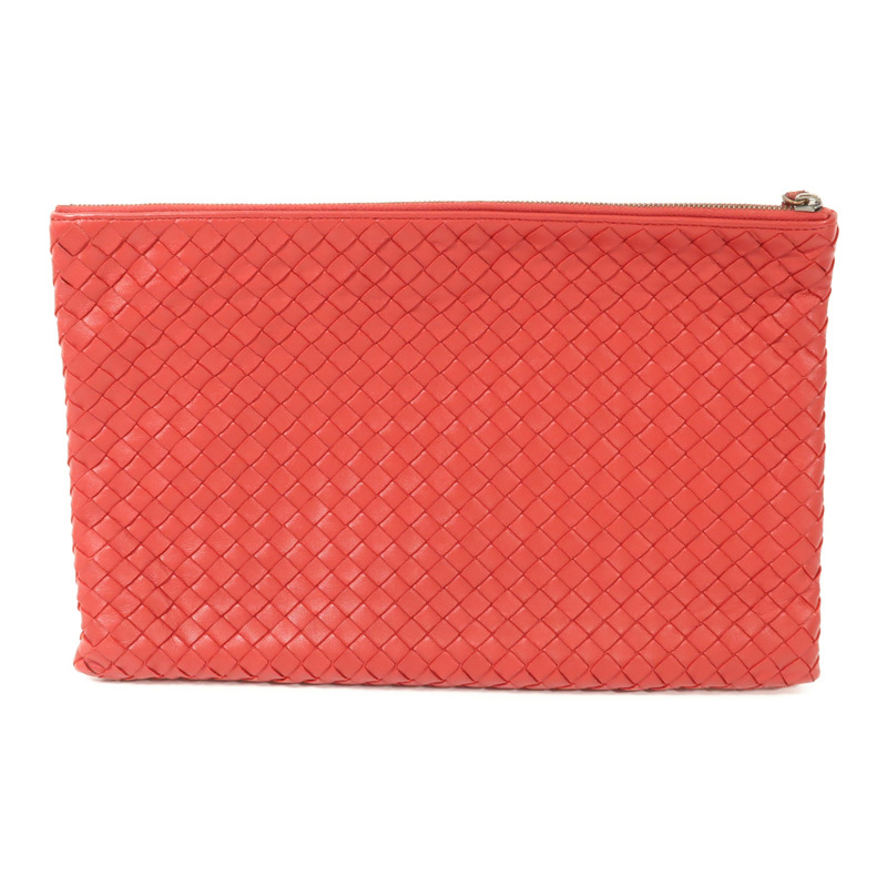 BOTTEGA VENETA 羊皮皮革Pouch金扣手拿包-1