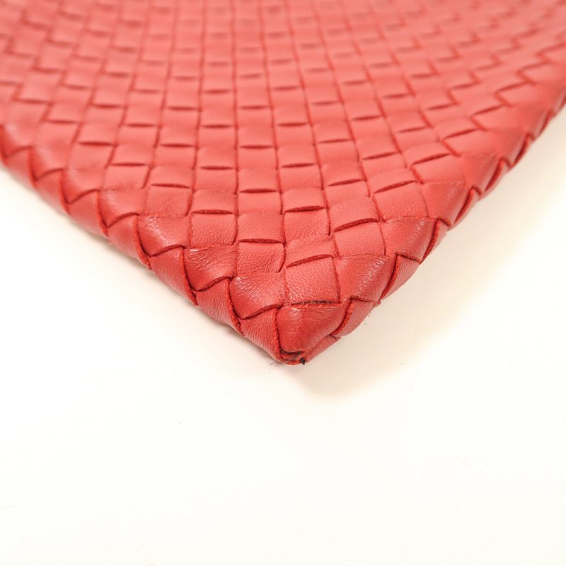 BOTTEGA VENETA 羊皮皮革Pouch金扣手拿包-4